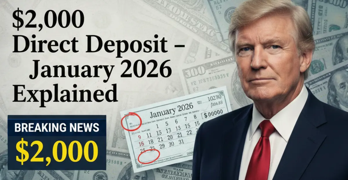 $2,000 Direct Deposit January 2026 Explained: Check Eligibility, Payment Dates and IRS Instructions